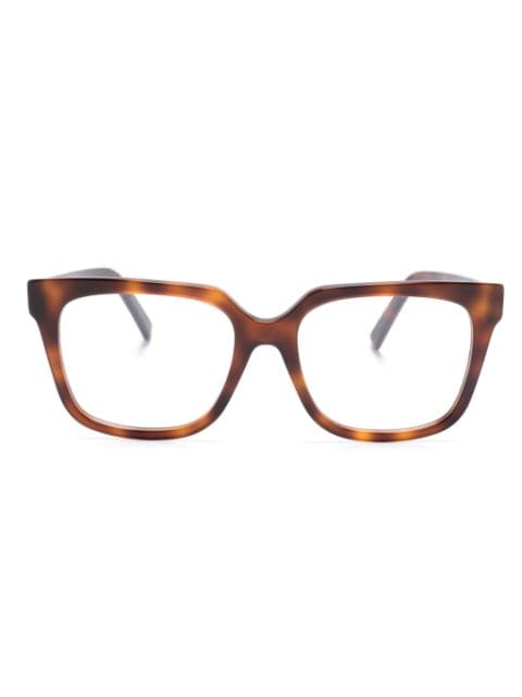 Givenchy Eyewear lentes con armazón cuadrada estilo carey