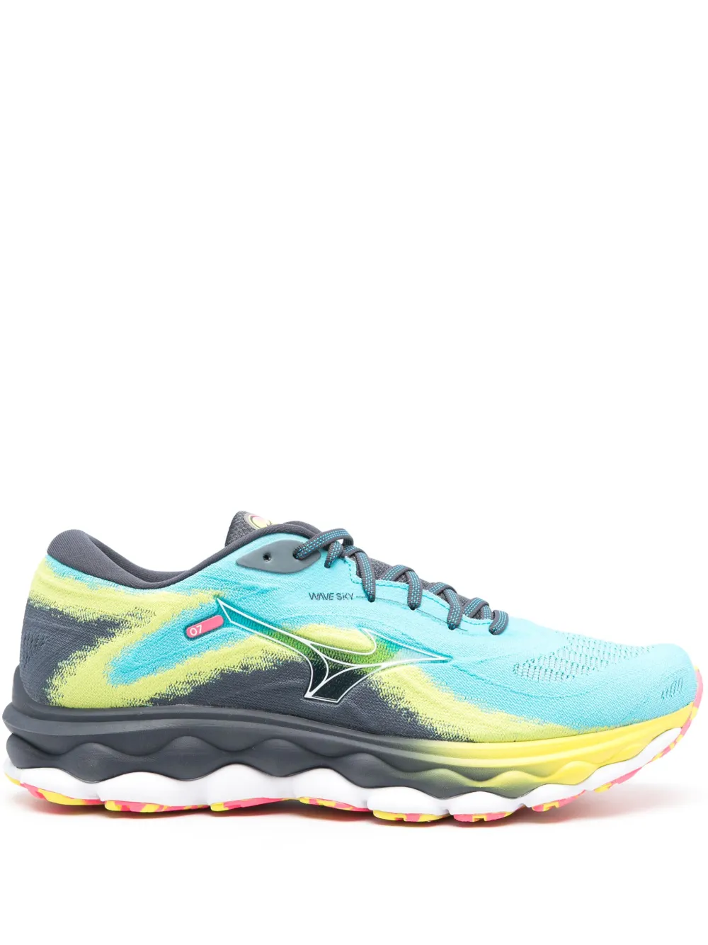 Mizuno Wave Sky 7 sneakers met print Blauw