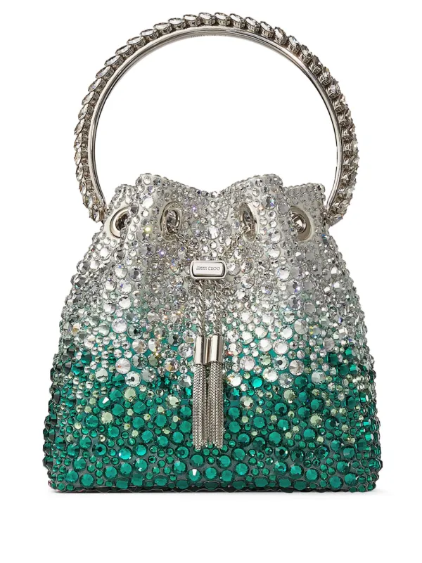 Jimmy Choo Bon Bon crystal-embellished Bucket Bag - Farfetch