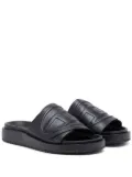 Diesel Sa-Slide D Oval W logo-embossed slides - Black