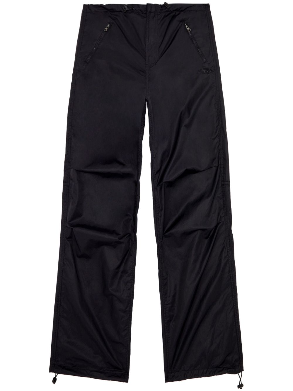 Diesel P-diamanda Low-rise Cargo Trousers In Black