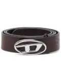 Diesel 1DR logo-buckle leather belt - Brown