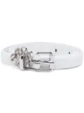 Diesel B-Charm-Loop leather belt - White