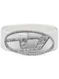 Diesel 1DR logo-buckle belt - White