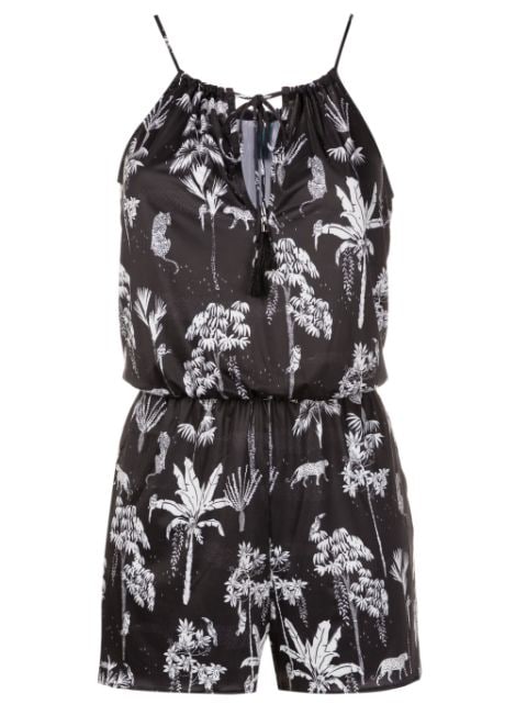 Lygia & Nanny Laya botanical-print playsuit