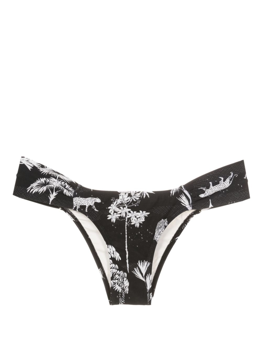 Lygia & Nanny Ritz Graphic-print Bikini Bottoms In Black