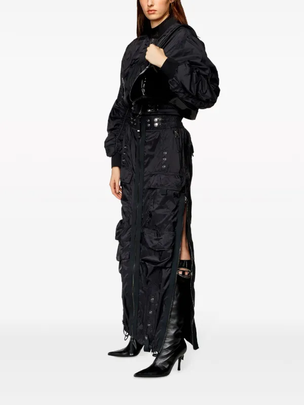 【関税込み】Diesel ブラック O-Hazel-Q3 マキシスカート Diesel O-Crep カーゴマキシスカート | ブラック | FARFETCH JP