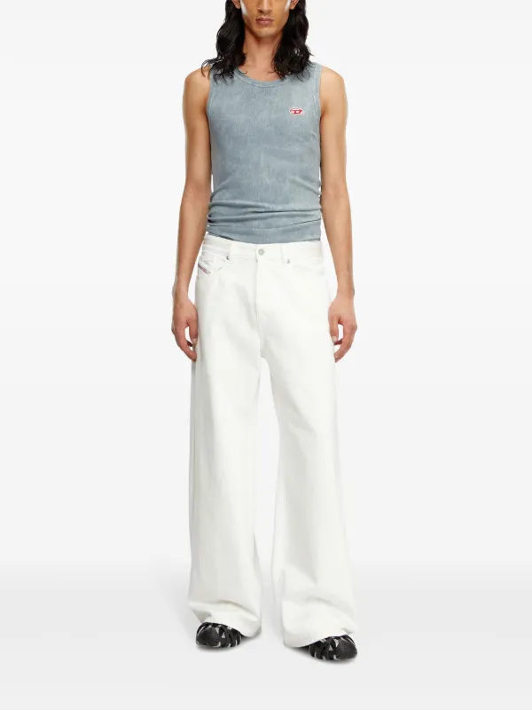 デニム・ジーパン DIESEL Women Denim Pants LA0362409L3301 White 1996 D-Sire Women: Cargo Jeans with pockets, medium blue