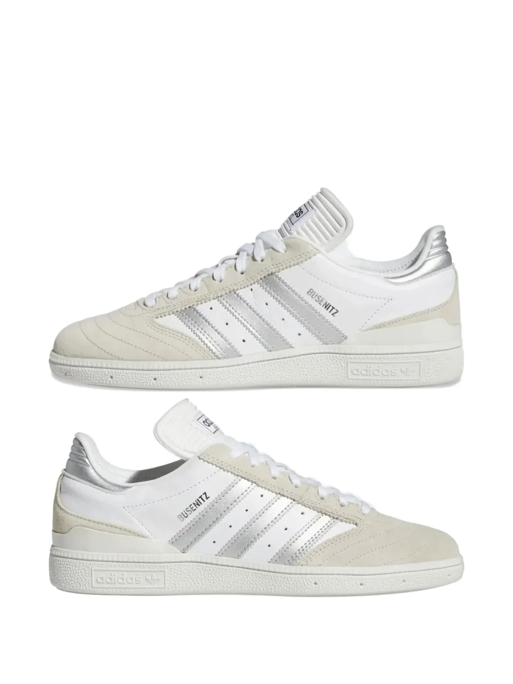 Adidas Originals Busenitz "white Silver Metallic" Sneakers In White