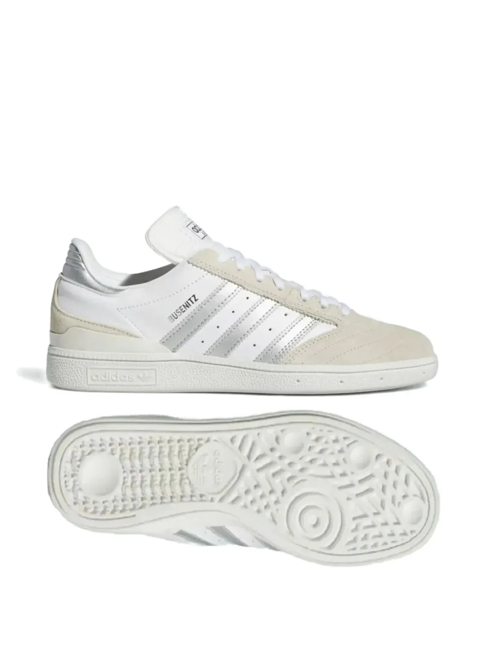 Adidas Originals Busenitz "white Silver Metallic" Sneakers In White