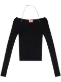 Diesel M-April chain-embellished top - Black