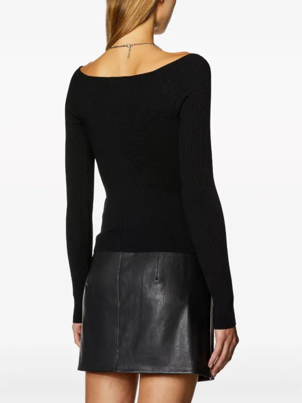 Diesel M-April chain-embellished Top | Black | FARFETCH