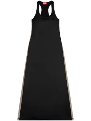 Diesel L-Tot Leather Maxi Dress | Black | FARFETCH