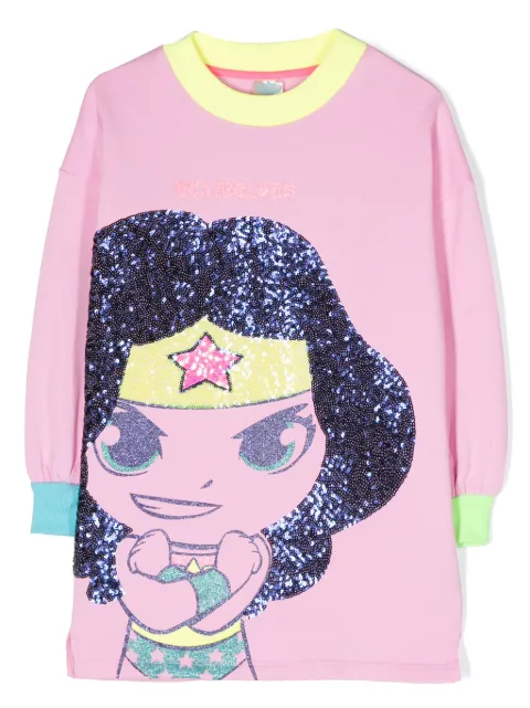 Billieblush graphic-print sequin-embellished dress