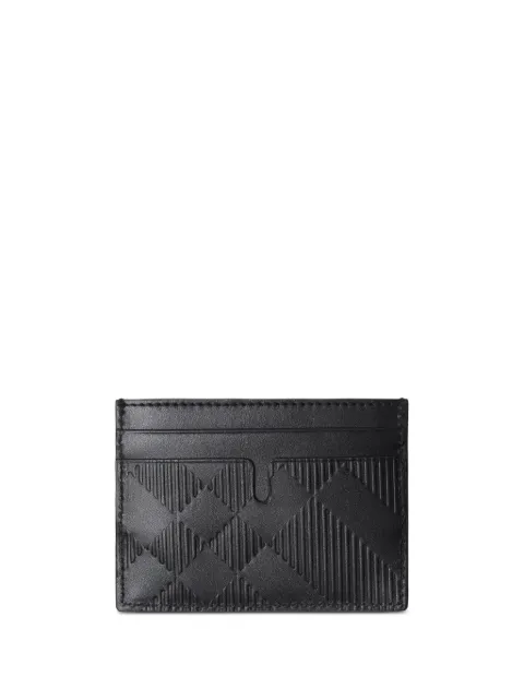 Burberry check-pattern leather cardholder