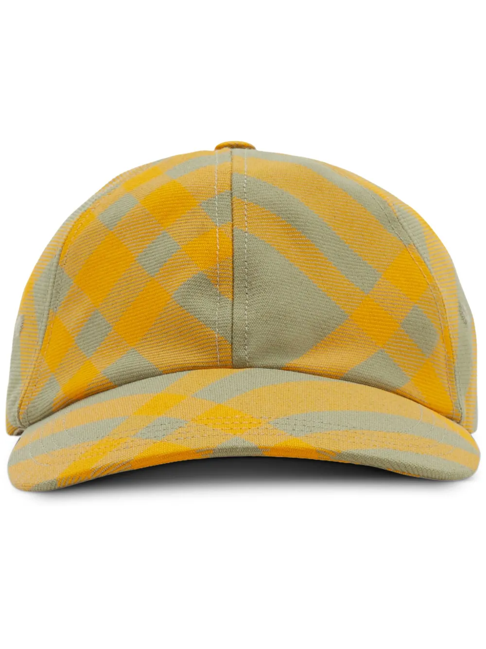 Burberry check-pattern baseball cap | Yellow | Image 1