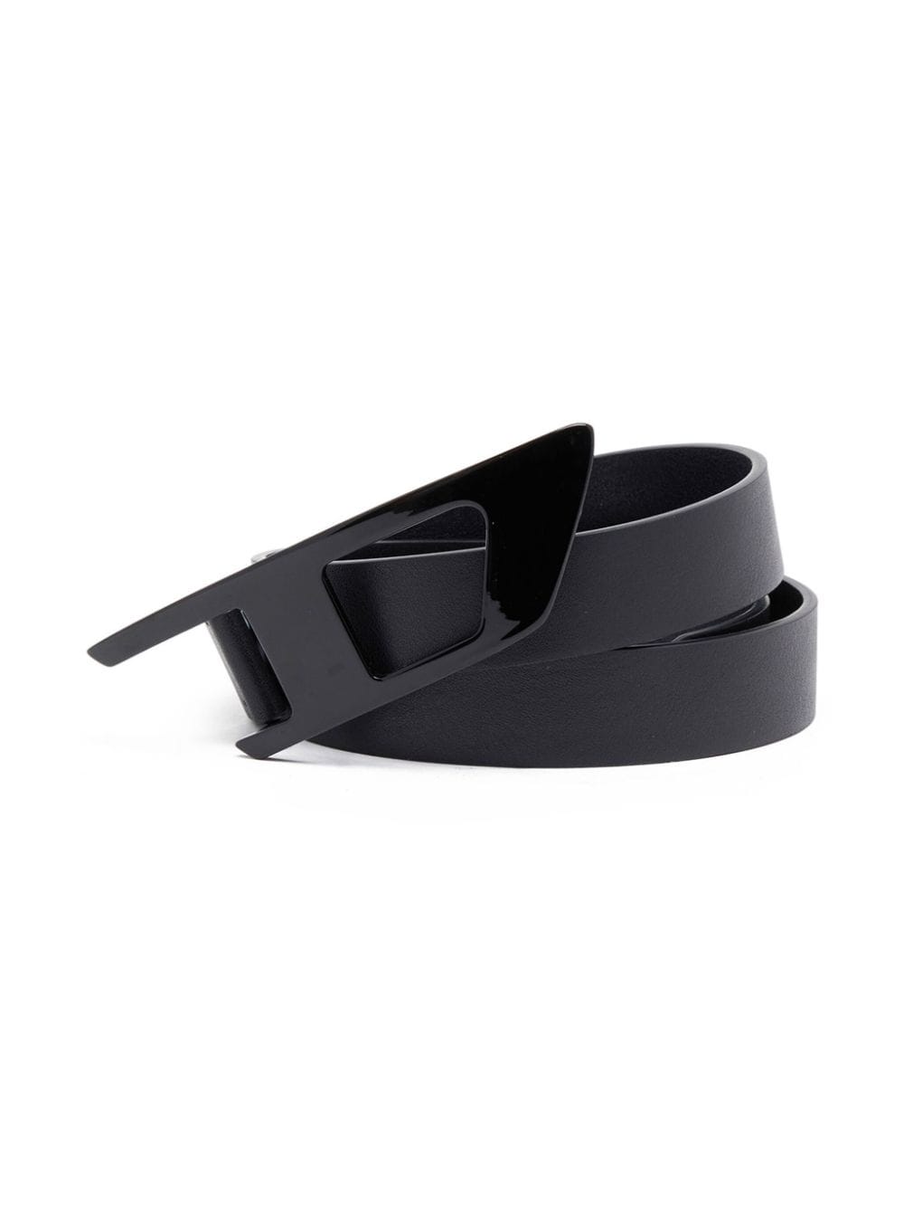 Shop Diesel B-dlogo Ii Leather Belt In Black