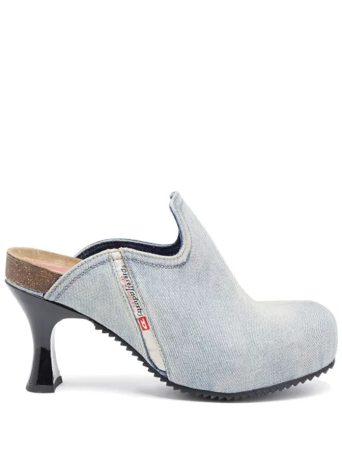 Mules D-Woodstock W 80 mm en jean - Diesel - Modalova