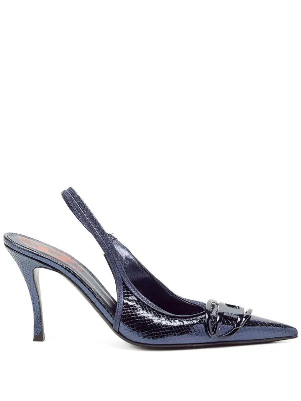 Diesel D Venus 80mm Leather Slingback Pumps Farfetch