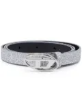 Diesel B-1DR 15 glitter belt - Silver