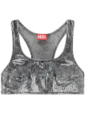 Diesel De-Toppy-S denim crop top - Grey