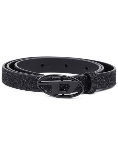 Diesel 1DR logo-buckle belt Women