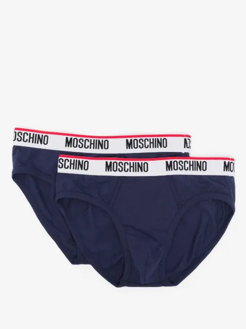 Moschino logo-waistband brief pack (pack of two)