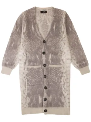 Amiri snake cardigan hotsell