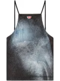 Diesel T-Wami metallic-effect top - Black