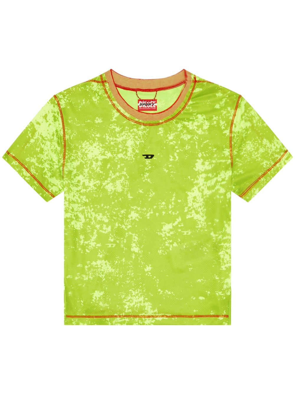 Diesel Awtee-norah-wt13 Cropped T-shirt In Green