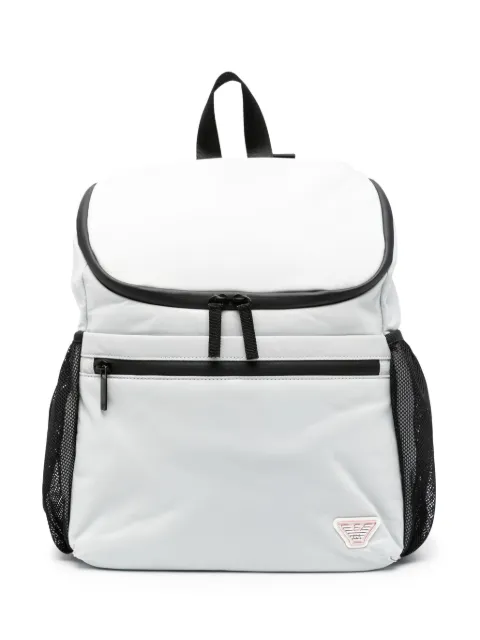 Emporio Armani Kids logo-patch zipped backpack