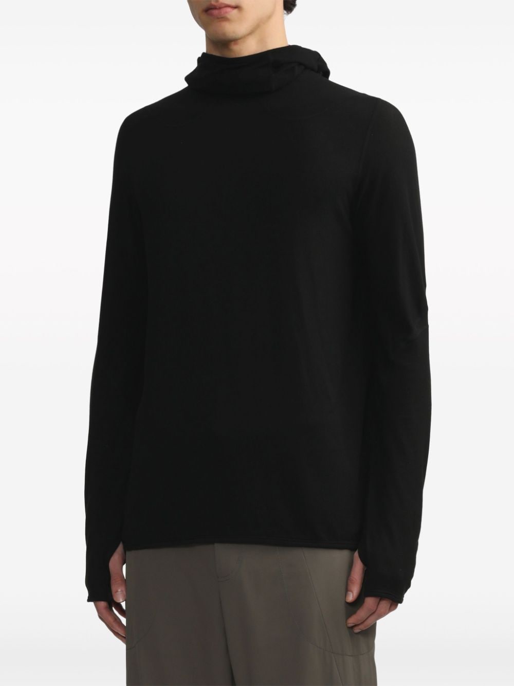Shop Post Archive Faction Panelled Tonal-stitching Hoodie In Black