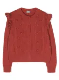 Il Gufo cable-knit virgin-wool cardigan - Orange
