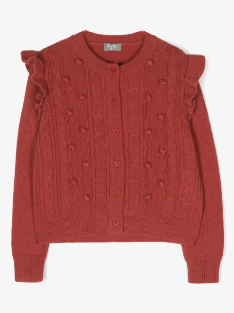 Il Gufo cable-knit virgin-wool cardigan