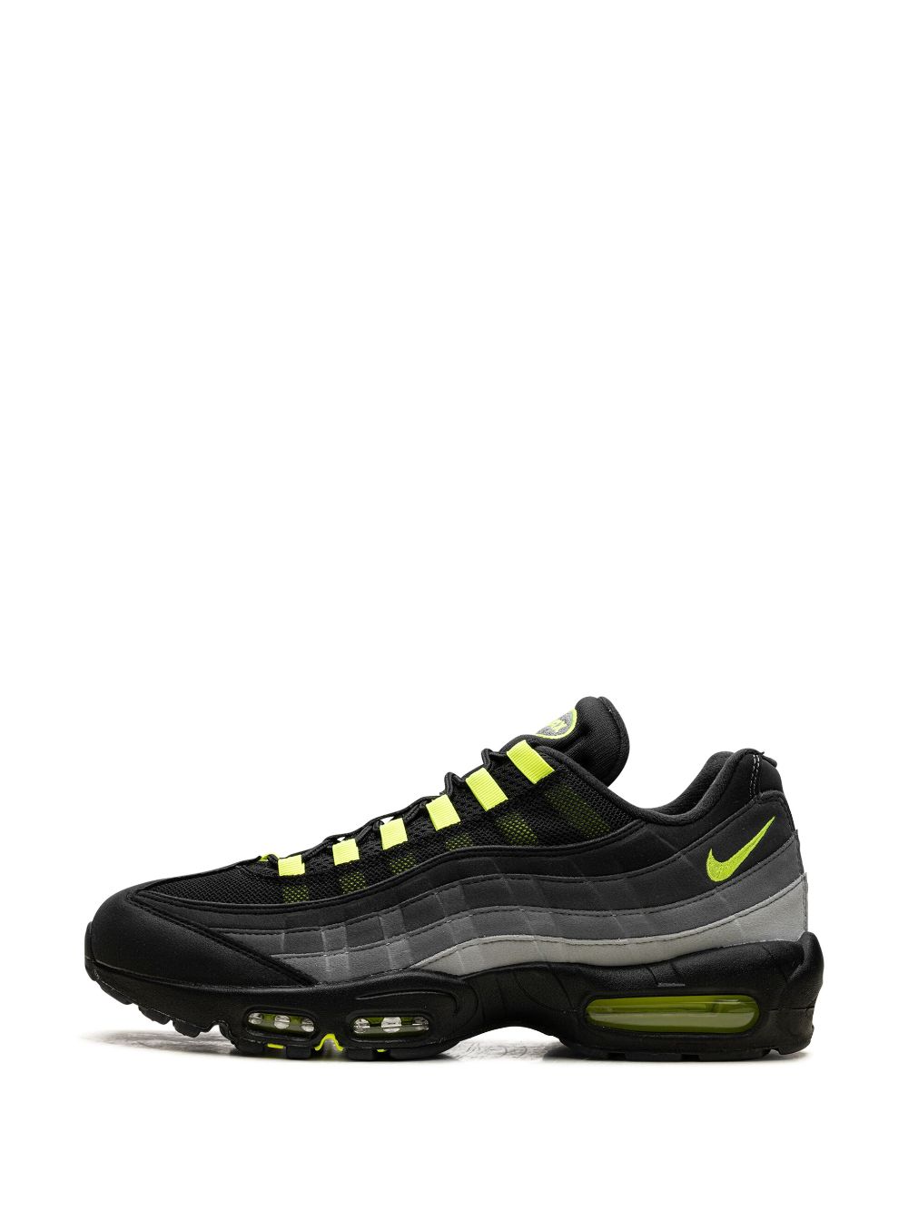 Shop Nike Air Max 95 "black Neon" Sneakers