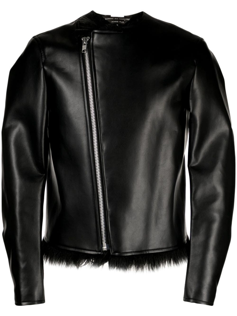 faux-fur lining biker jacket