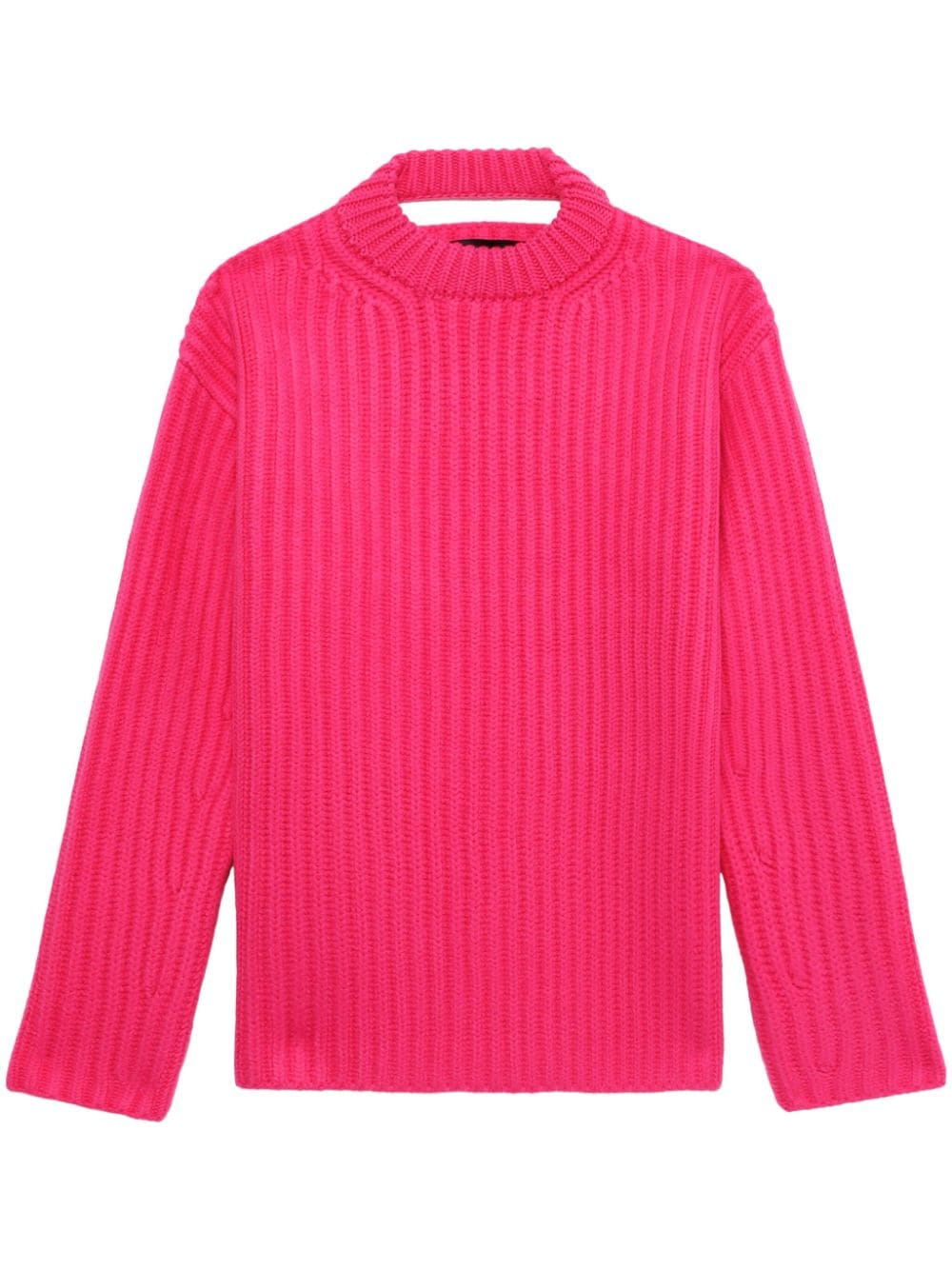 Botter Cut Out-detail Merino Wool Jumper In Pink