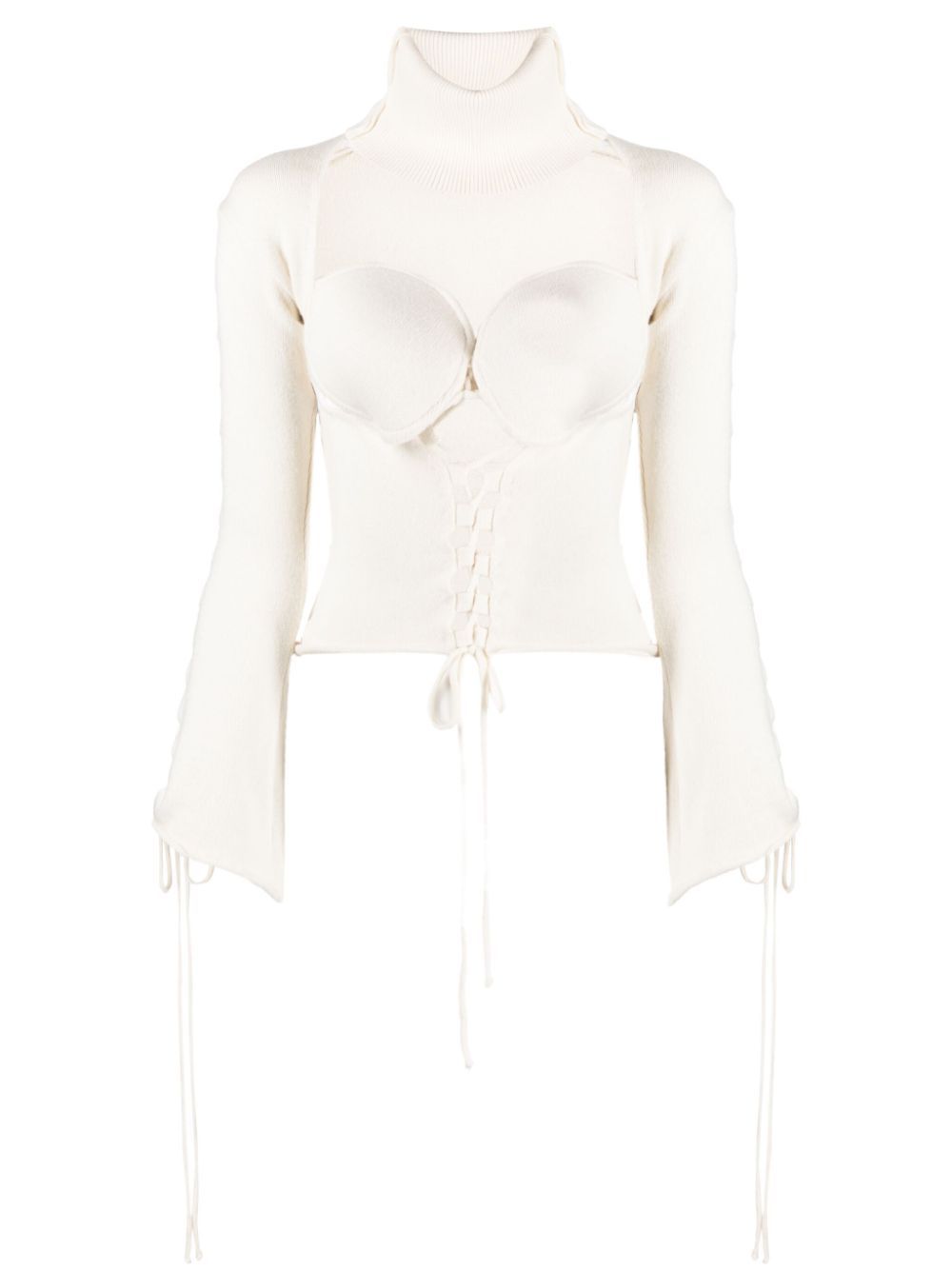 Shop Julfer X-tina Knitted Top In White