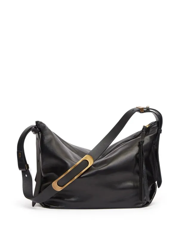 ISABEL MARANT ブラックレザーショルダーバッグ