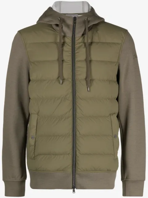 Herno quilted-panel hooded jacket