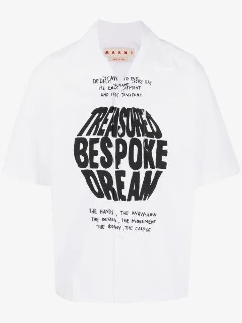 Marni text-print cotton shirt