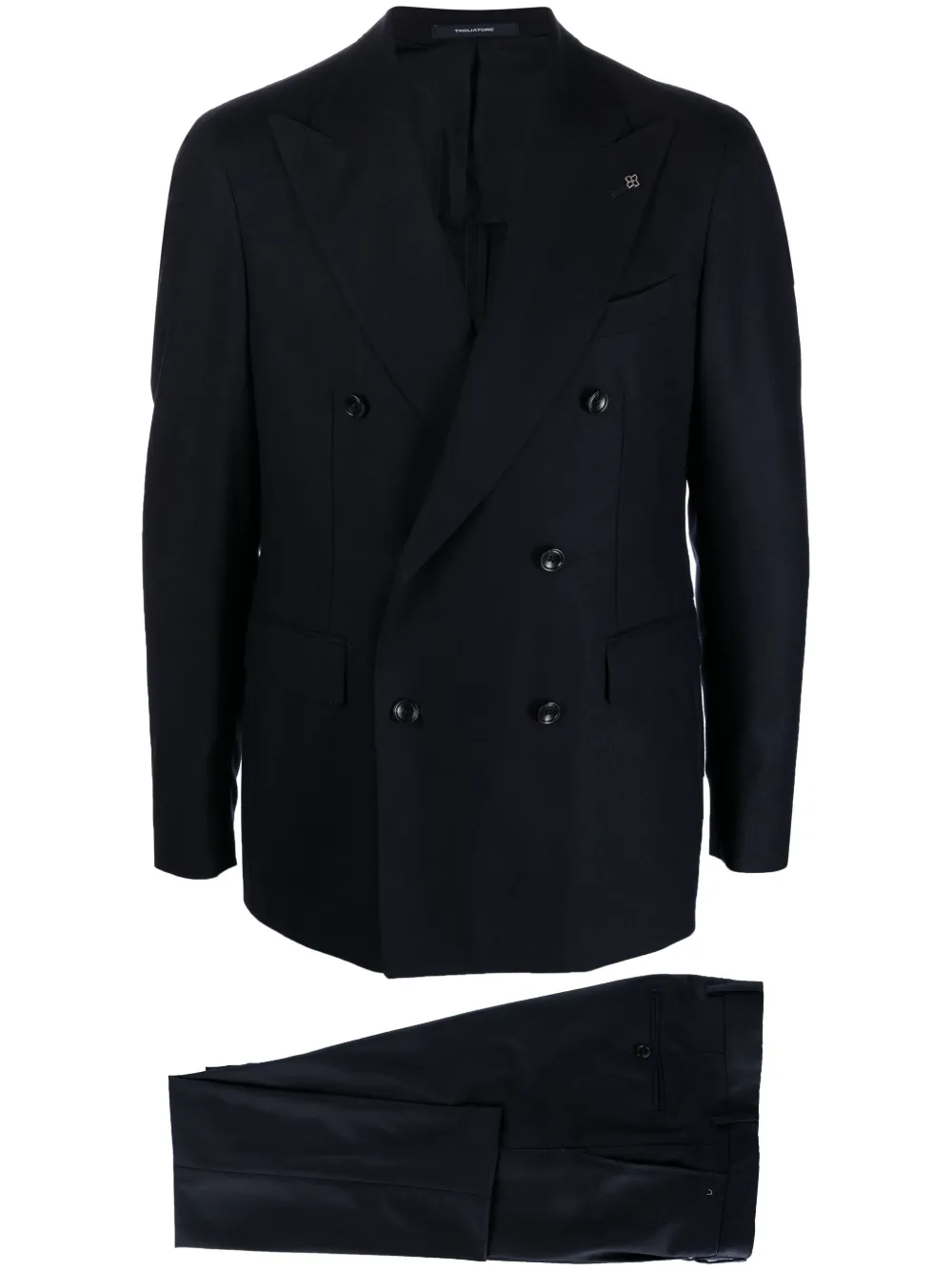 Tagliatore Double-breasted Suit In Blue