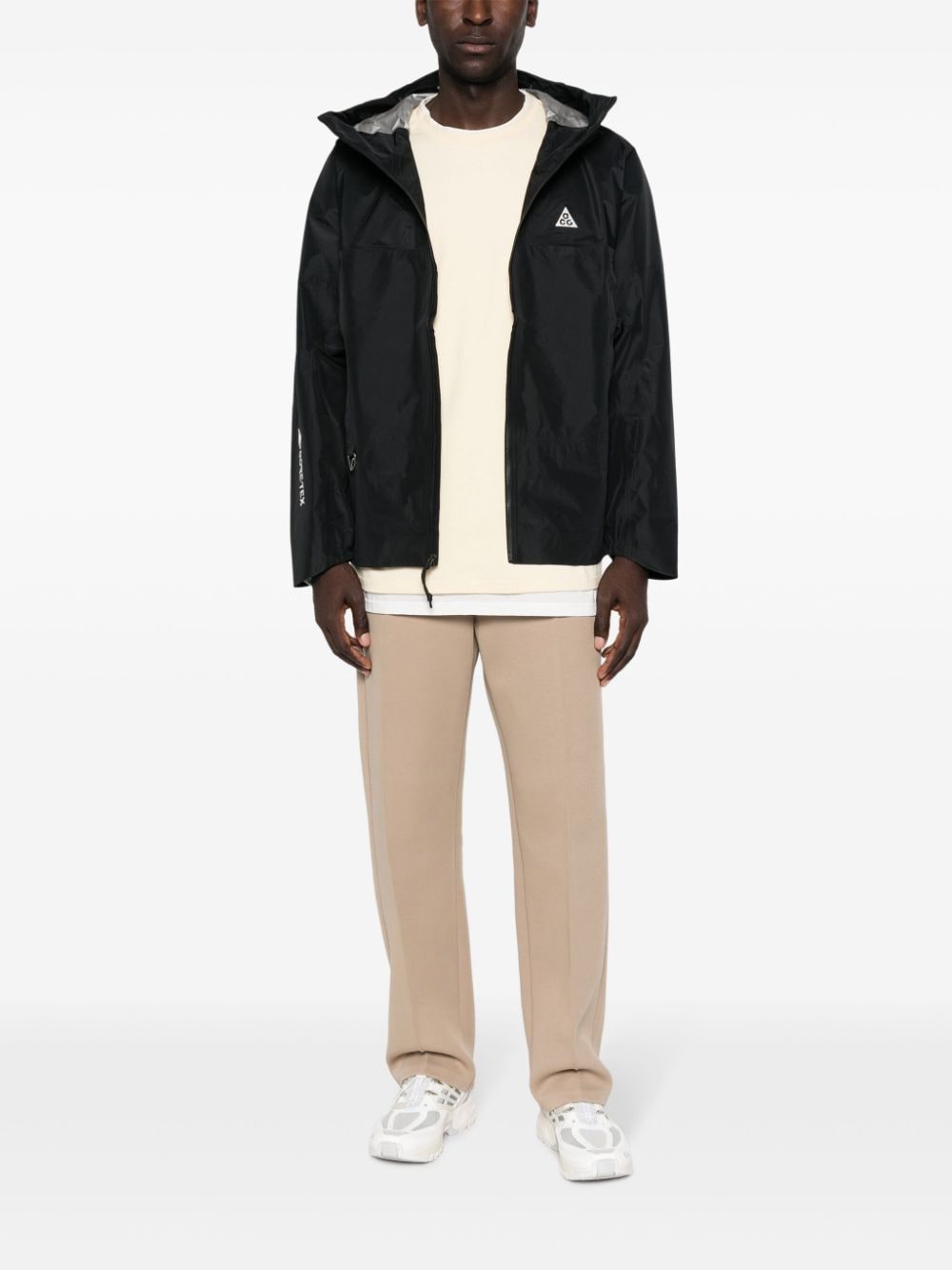 Shop Nike Acg Chain Of Craters Hooded Jacket In Black