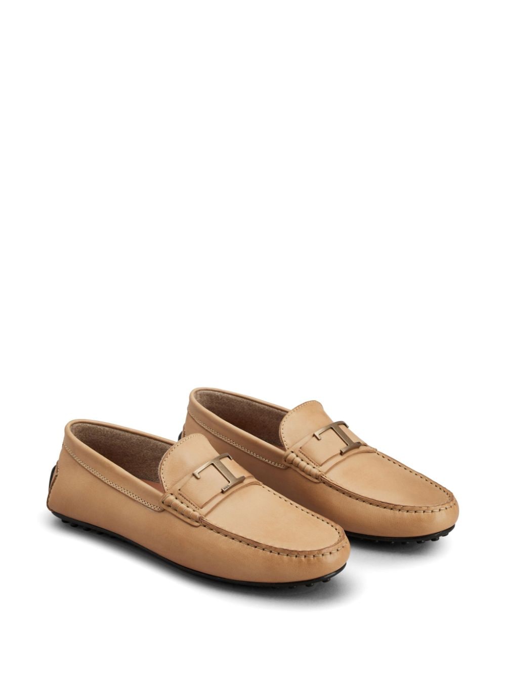 Tod's Loafers met logoplakkaat - Bruin