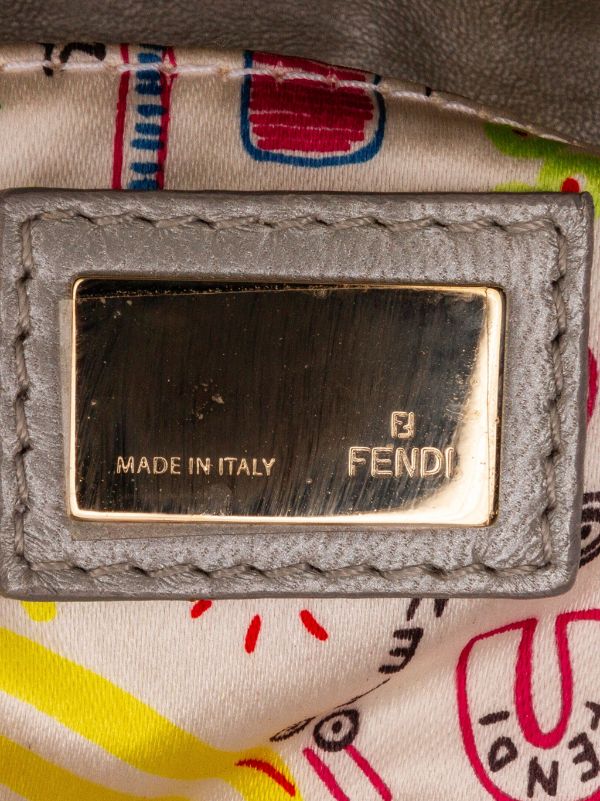 Fendi Rainbow/Calf Leather Pouch Purse