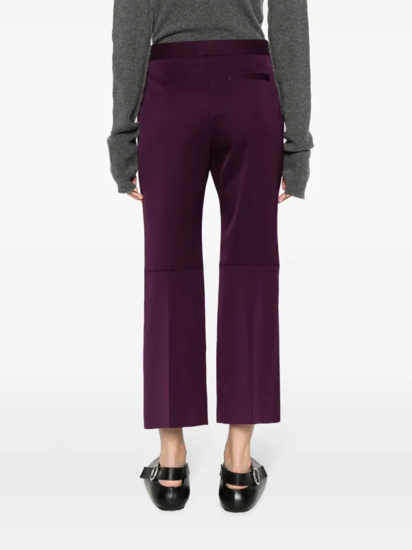 Purple outlet cropped trousers