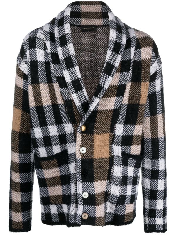 Gabriele Pasini shawl-lapels Checked Cardigan - Farfetch