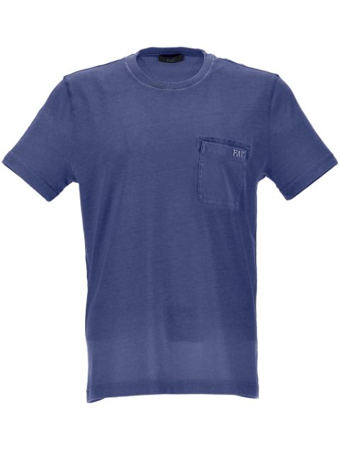 Fay T-Shirt mit Logo-Stickerei