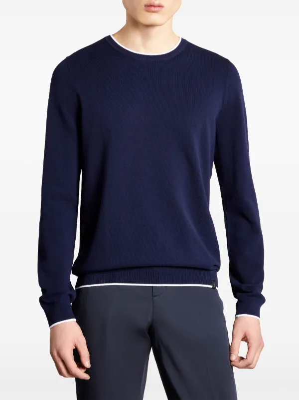 Fay crew-neck Cotton Jumper | Blue | FARFETCH Fay crew-neck Cotton Jumper | Blue | FARFETCH