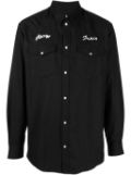 Kenzo Rue Vivienne-embroidered western shirt - Grey